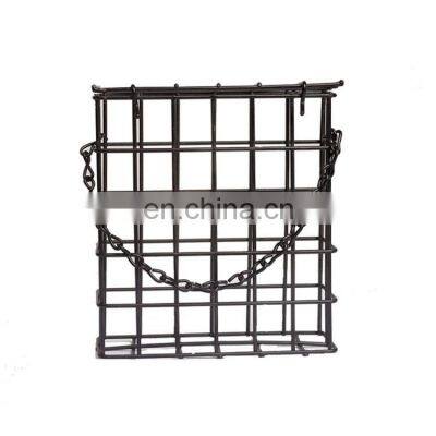 Suet Cakes Feeding Metal Square Bird Feeder With Hanging Chain photo-4