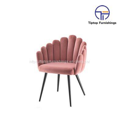 Tiptop Nordic Style Customized Design Factory Directly Sell Iron Lambs Wool Dining Chair