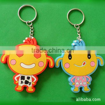 cute cartoon soft PVC keychain, cute design couple keychains