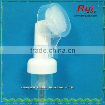 30mm New Type foam pump with silicone brush for face cleaning