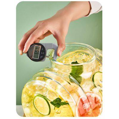 Premium Stylish Large-Capacity Glass Juice Can Dispenser - Big Jar w/ Integrated Spigot & Wooden Base, Great for Home Parties & Daily Use photo-3