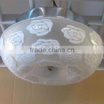 carved flower glass ceiling light