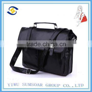 2015 fashion men high end genuine leather laptop bag