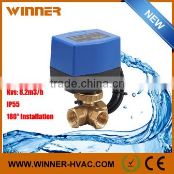 Self Close ON/OFF Control Type Electric Three Ways Valve