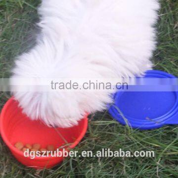 Protable Durable Food Grade Folding Silicone Pet Dog Bowl photo-4