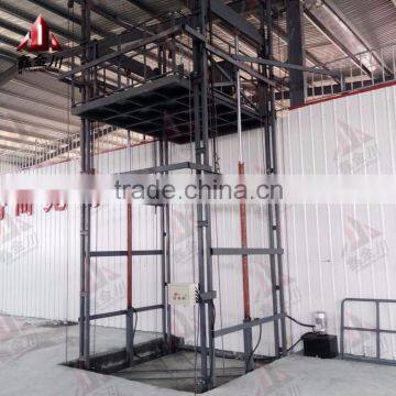 Hydraulic Warehouse Guiderail Goods Platform Lift With Competitive Price