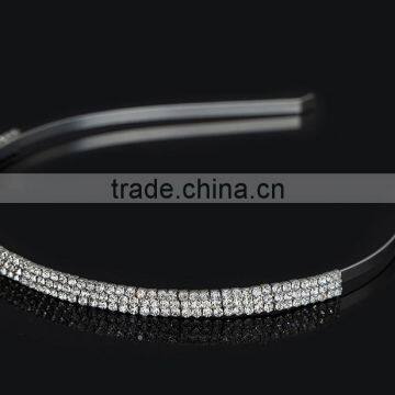 Elegant Fashion Three Layers Shiny Diamond Metal Hairband Headband photo-4