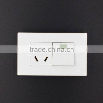China manufacturer 13a 3 pin wall switch socket, 3 pin socekt with switch