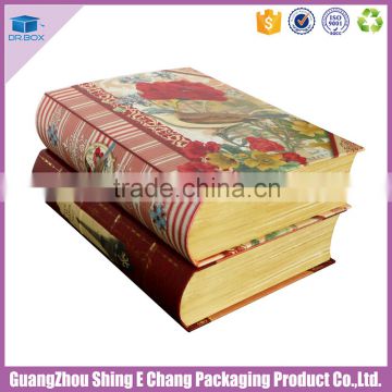 Cardboard paper decorative book shaped boxes wholesale christmas gift box