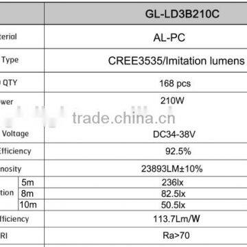 New Design PC Cooler Housing IP65 LED Street Light 210W for Highway photo-3