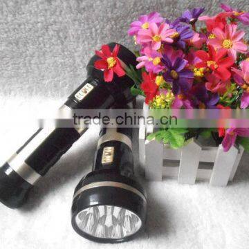 Promotional ABS material 9 LEDS Torch, portable charged torch