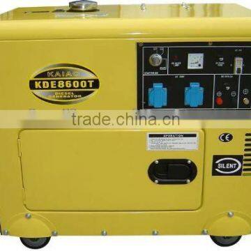 Manufacture KDE8600T3 8-8.5KVA Three-phase Silent Type Diesel Power Generating Set with Electric Starter