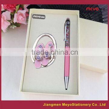 Crystal Touch Pen And Folding Women's Bag Decorative cheap gift sets 2015