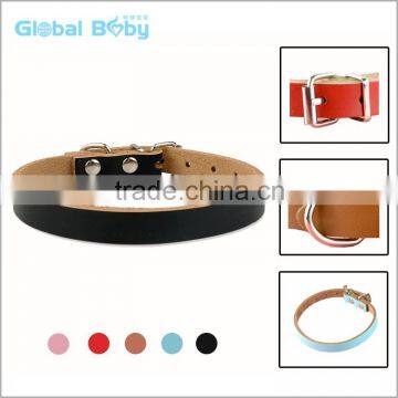 Wholesale Cheap Plain Soft Leather Pet Collar For Dogs and Cats