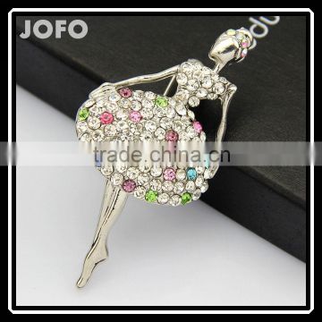 2016 Fashion HOT Manufacturers Selling Jewelry Dancing Ballet Girl Brooch Silver/Gold