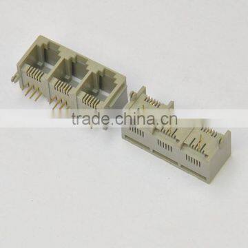 Muti-port Side entry RJ12 telephone connector/Jack