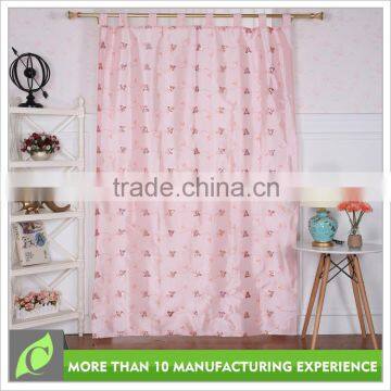 Upholstery curtain Transparent Fashion pink elegant living room curtain