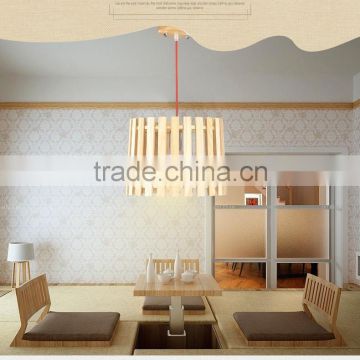 Wooden LED pendant light JK-8005B-06 wood pendant lamp for hotel restaurant projects decoration