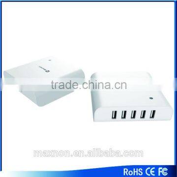 5 Port USB Charging Station /Portable USB Wall Charger / Travel Charger / USB Power Adapter for Smartphone and Tablets