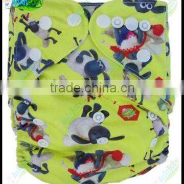 New Design Printed AIO Best Baby Cloth Diapers Hybrid Diapers