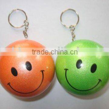 solid color high quality cheap price high bouncing rubber key chain ball