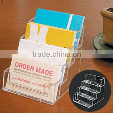 acrylic business card holder/4 pockets name card display stand