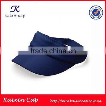 custom navy blue sun visor hat 100% cotton fabric sun visor