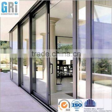 doors and windows/folding door/New Design waterproof aluminum double glazed door