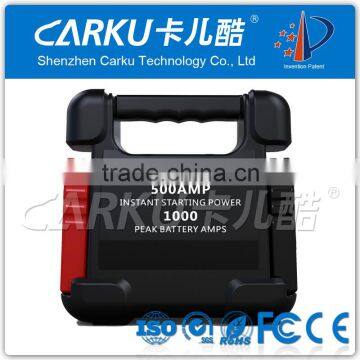 Professional CARKU 24000mAh 88.8WH Auto swich Booster Start 500A/1000A Gasoline Diesel 12V/24V vehicles Jump Starter