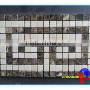 Dark Emperador marble mosaic