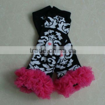 Damask baby leg warmers