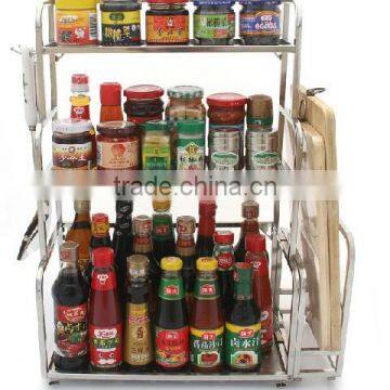 kitchenroom counter shelf for pepper salt mustard catsup condiments shelf