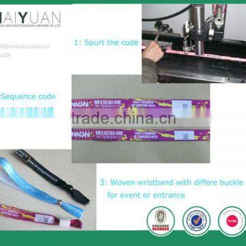 ECO-friendly polyester custom Entrance woven bracelet for activities