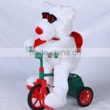 singing love bear in tricycle