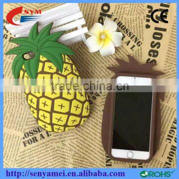 lastest 3d silicon cover fruit pineapple case for iphone 6 6s 4.7