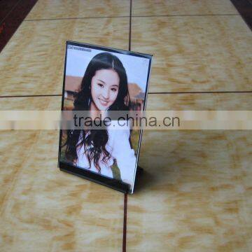 L Shape Acrylic Photo Frame in Clear Color