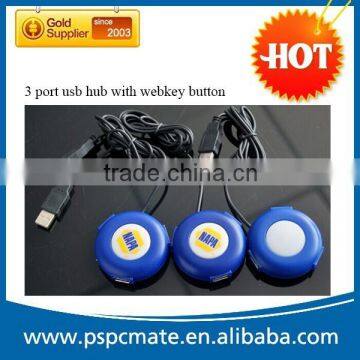 Round shape weblink 3 port usb hub loaded with your website