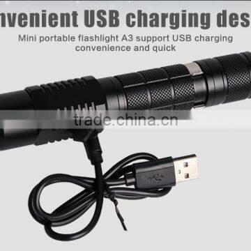 SupFire A3 High Quality LED Flashlight With USB Charger photo-5