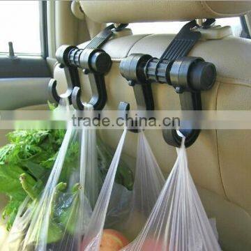 Car Seat Hanger Auto Vehicle Headrest Bags Hook Black