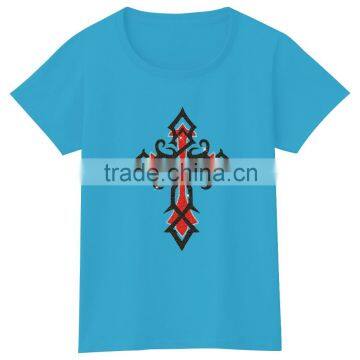 Customize Design Cross Glitter Motif OEM Service Supply Type Women Tshirt photo-6