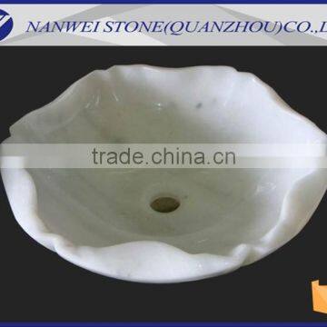 White onyx marble above counter basin