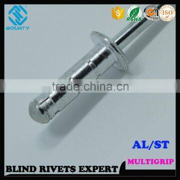 HIGH QUALITY FACTORY DOME HEAD AL/ST MULTI GRIP POP BLIND RIVETS photo-2