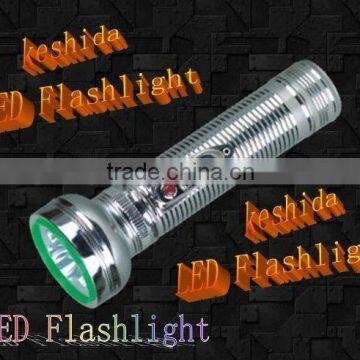 350 Feet LED Metal torch with 2 D size batteries