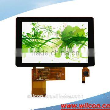 5inch 800*480 RGB interface 300nits horizantal tft display touch lcd with Capacitive touch panel