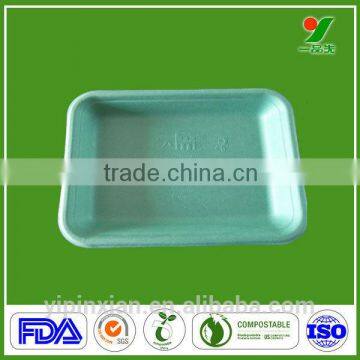 BPI USA food biodegradable customized molded pulp stand for cakes disposable plates