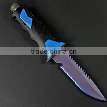 powder processing finish Beta titanium scuba diving knife for outdoor sports