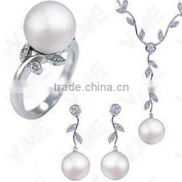 925 Silver Jewelry, Sterling Silver Jewelry Sets with Pearl silver set