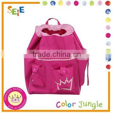 Kids school backpack,little girl lovely bling crown bag children backpack