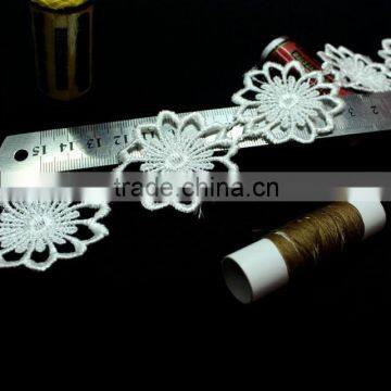100% Polyester Lace Fabric Embroidery Guipure Lace Trim