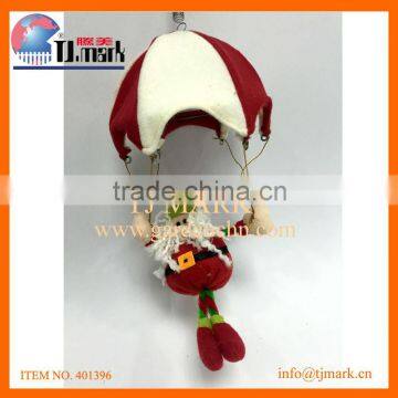 SANTA IN PARACHUTE SNOWMAN DOLL PARACHUTE RED/GREEN